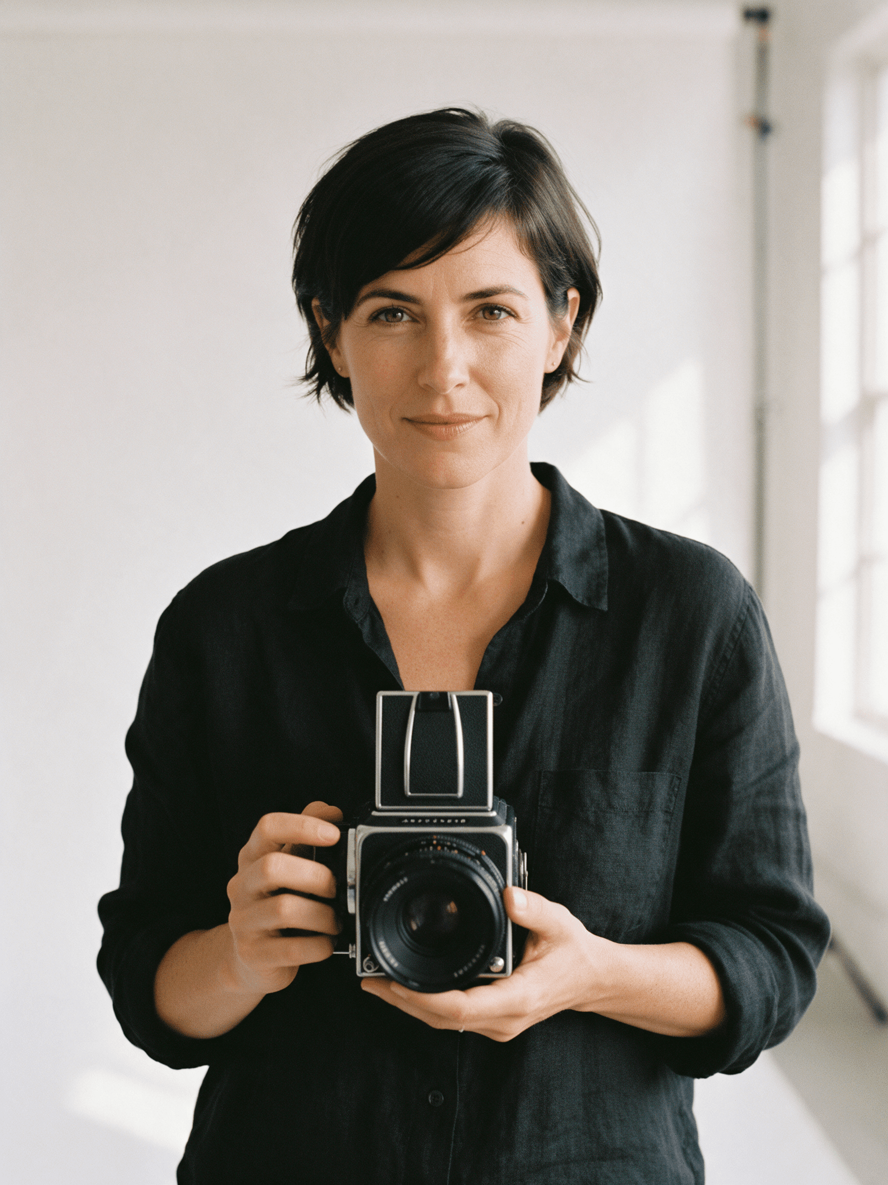 Ines Varga holding a camera